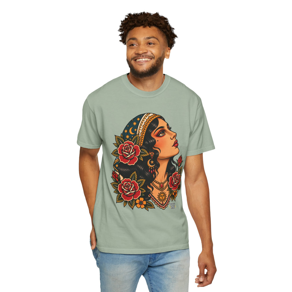 Gypsy Woman Tattoo Flash Sheet T-Shirt
