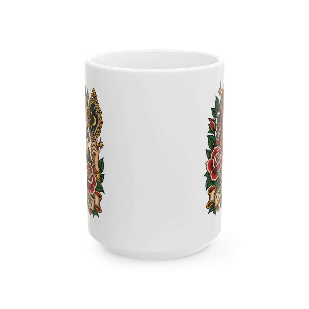 Love Yourself First Gypsy Tattoo Flash Ceramic Coffee Mug (11oz, 15oz)