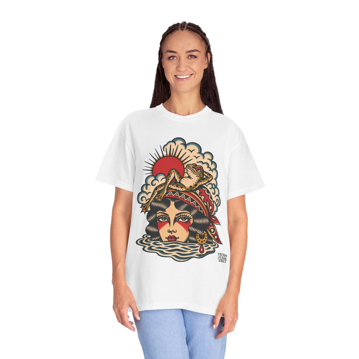 Frog & Lady of The Lake Tattoo Flash T-Shirt