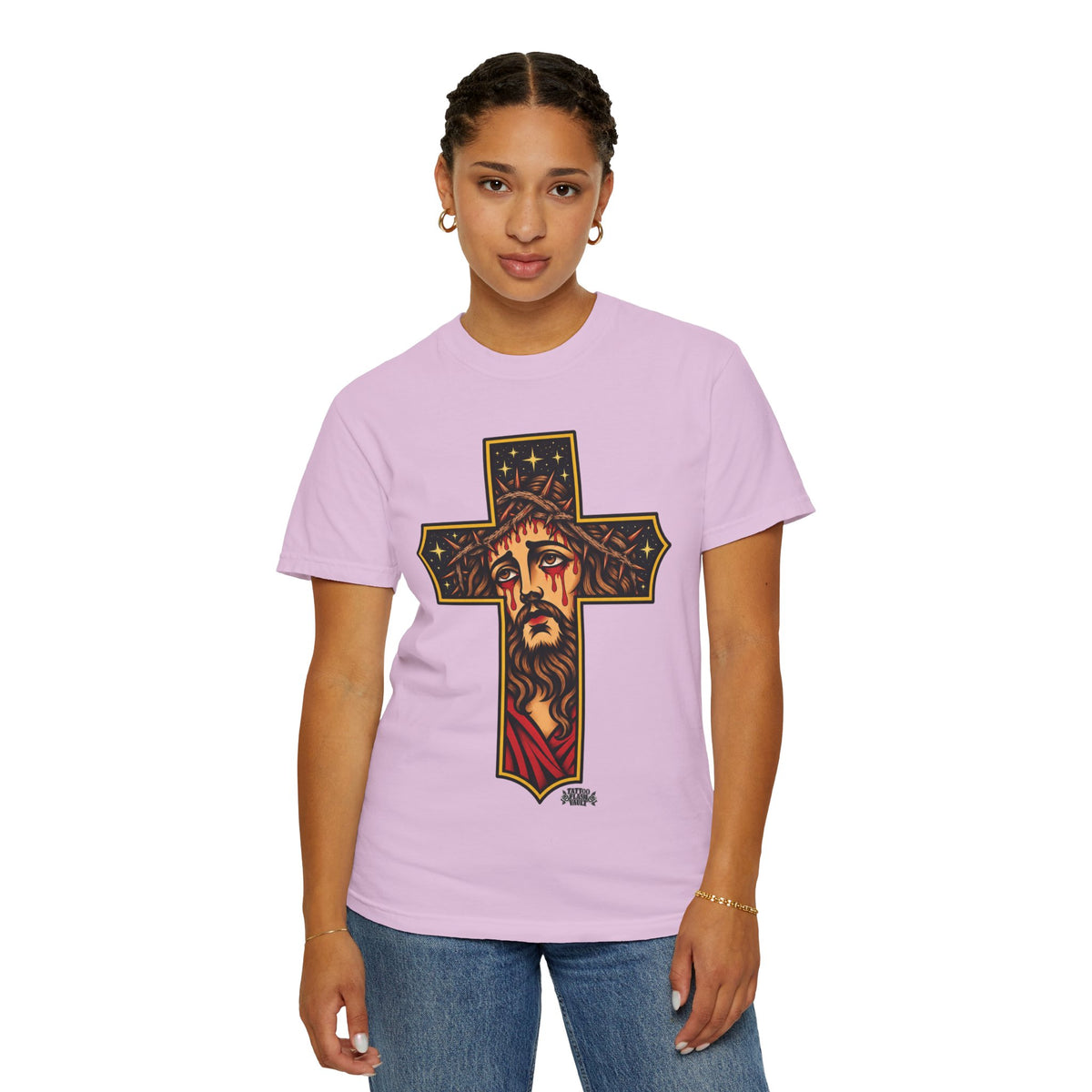 Matthew 11:28 Jesus Cross Tattoo Flash T-Shirt