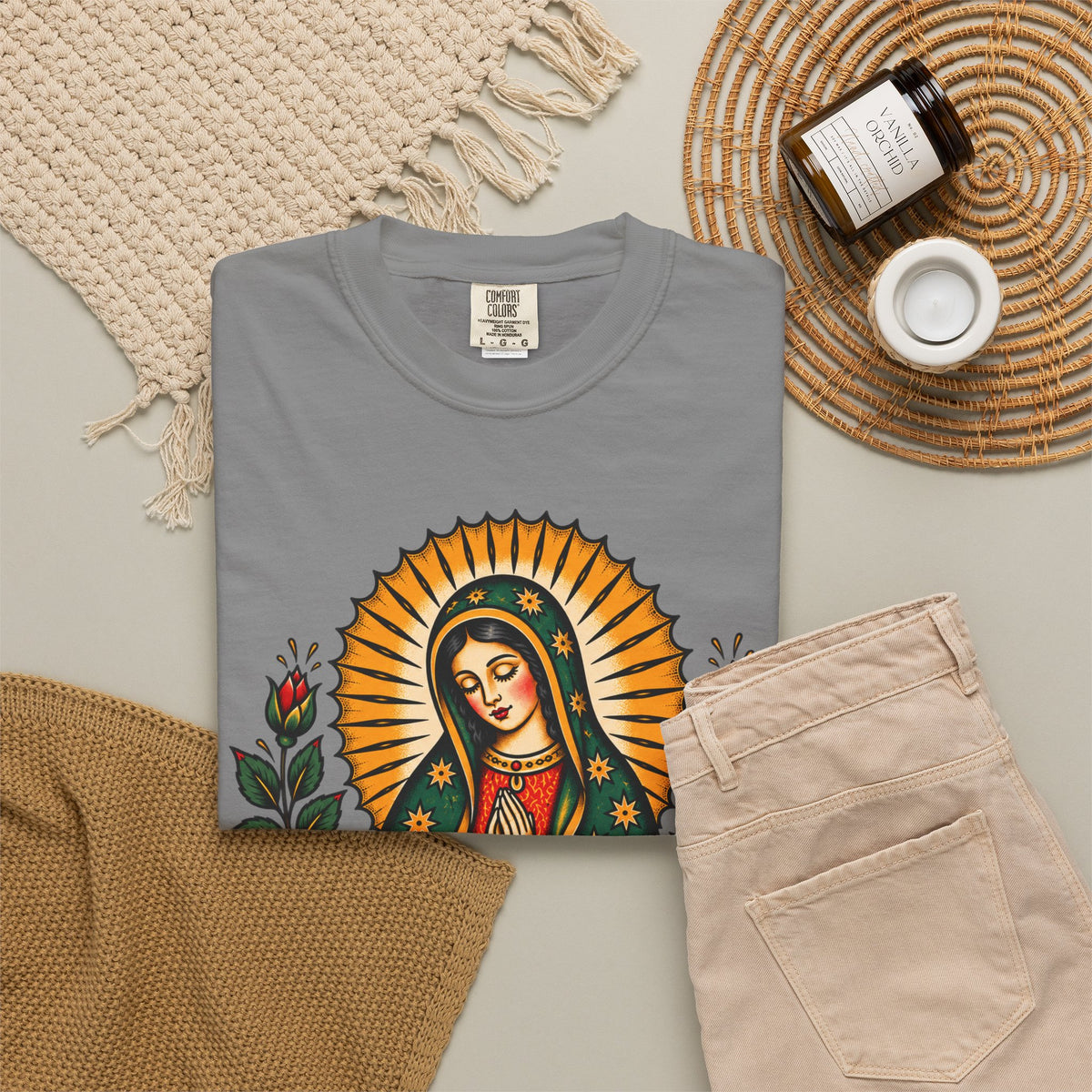 Our Lady of Guadalupe Tattoo Flash T-Shirt