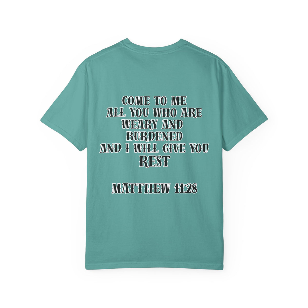 Matthew 11:28 Jesus Cross Tattoo Flash T-Shirt