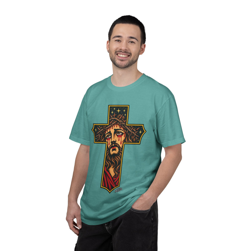 Matthew 11:28 Jesus Cross Tattoo Flash T-Shirt