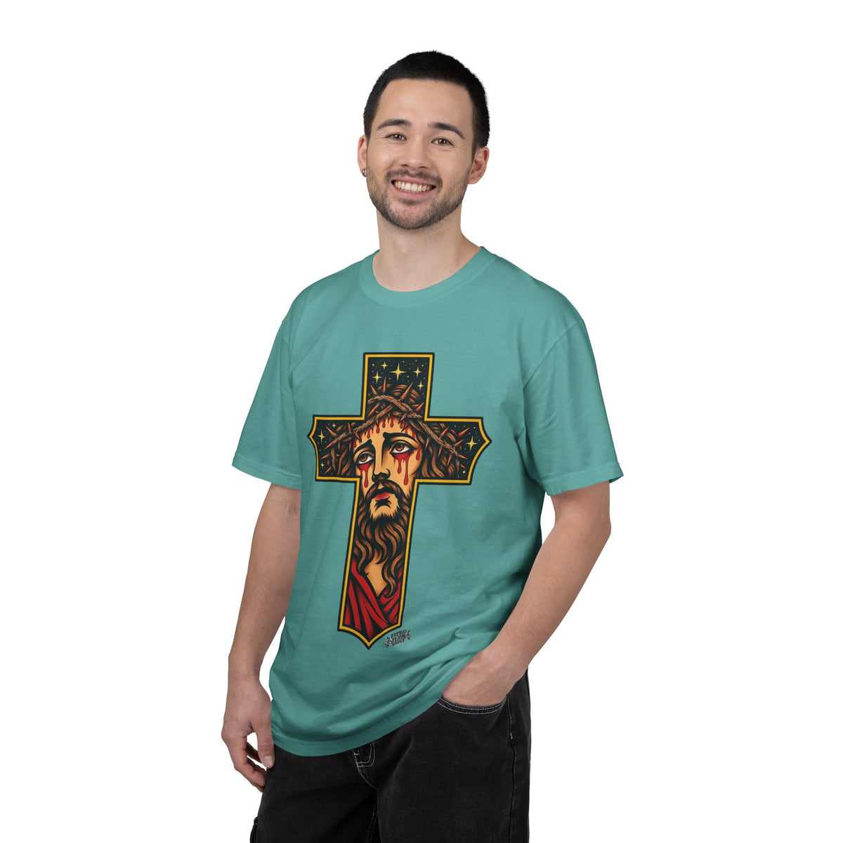 Matthew 11:28 Jesus Cross Tattoo Flash T-Shirt