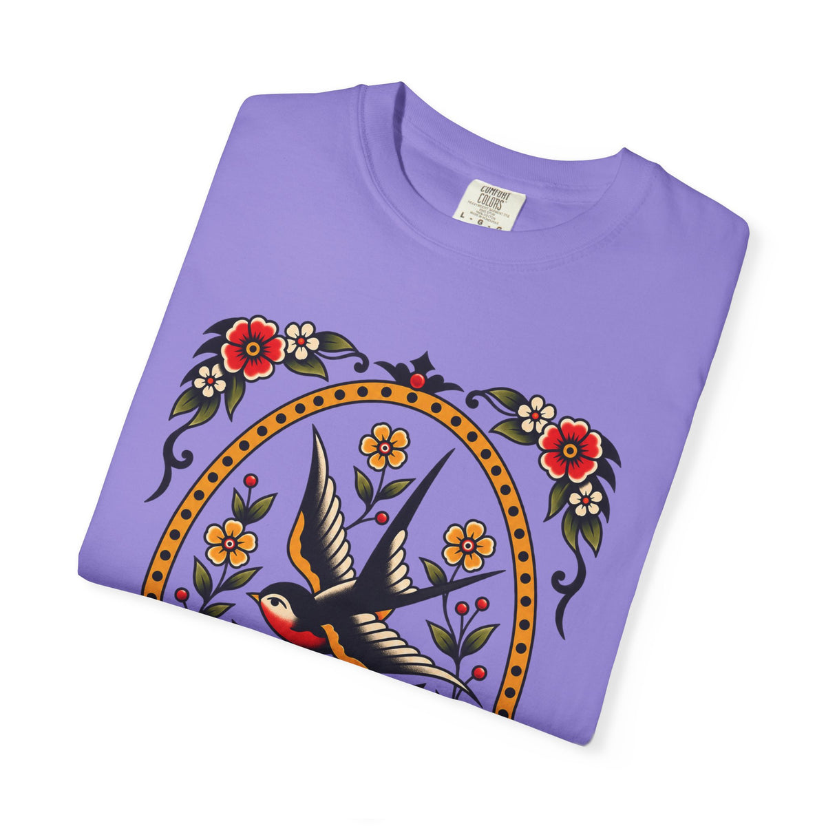 Swallow & Rose Tattoo Flash T-Shirt