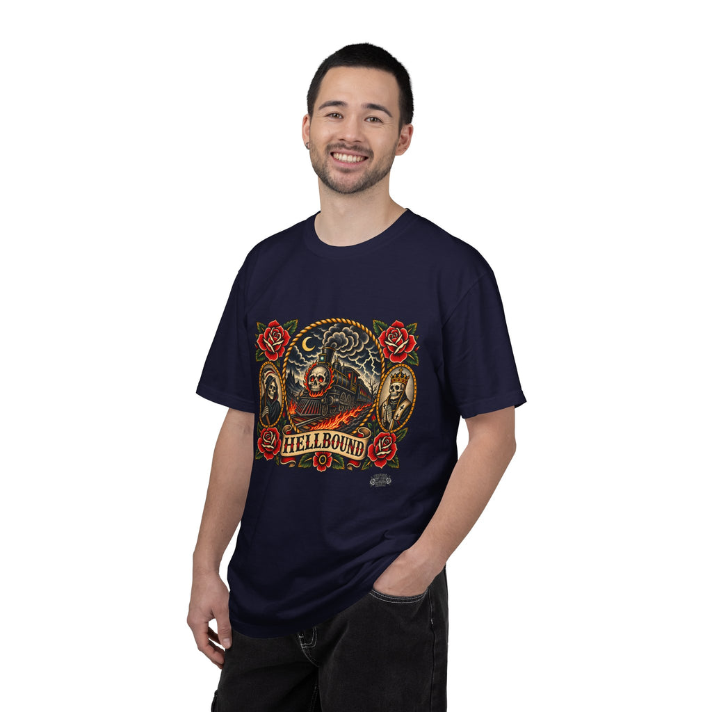 Hellbound Skull Train Tattoo Flash T-Shirt
