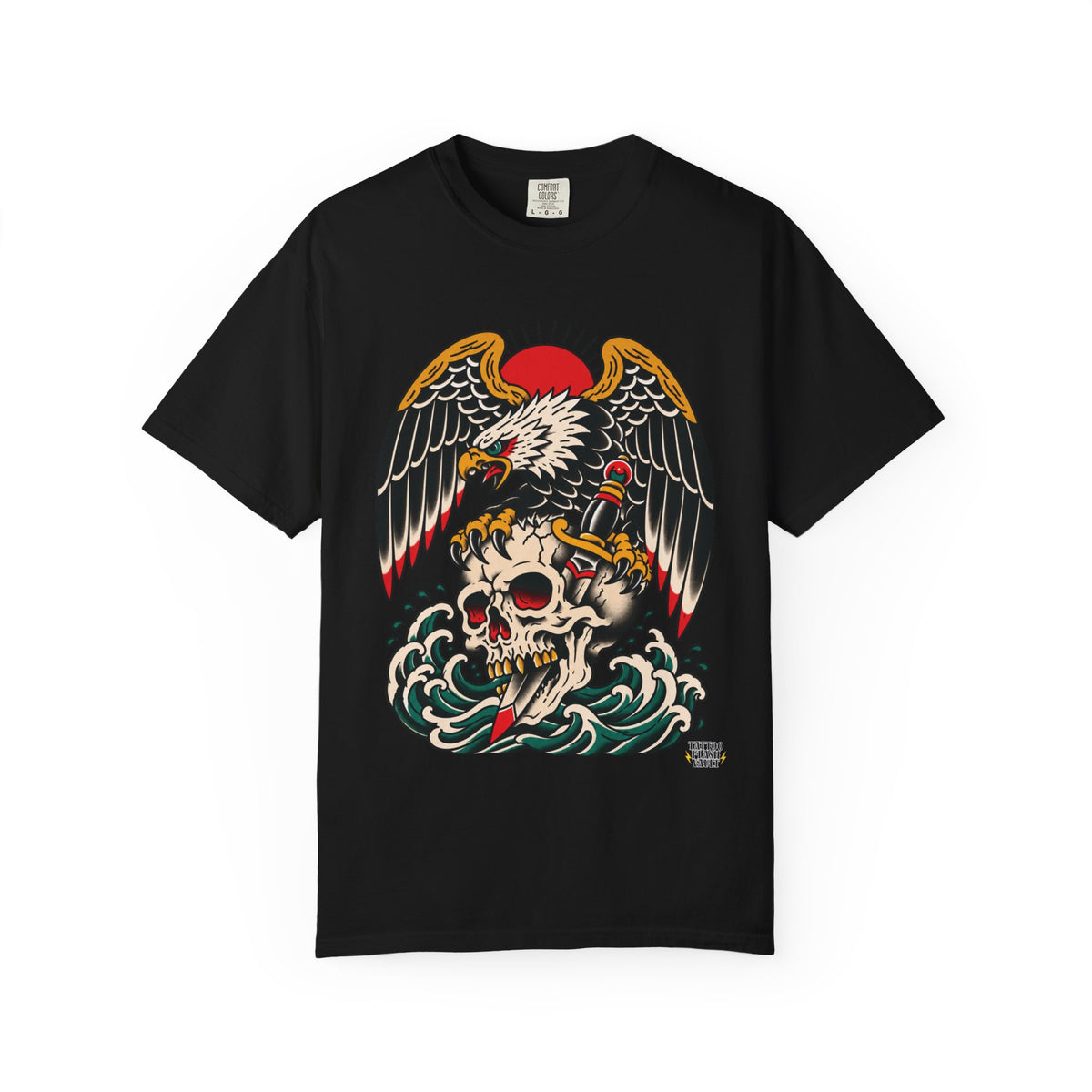 American Traditional Eagle & Skull Tattoo Flash T-Shirt