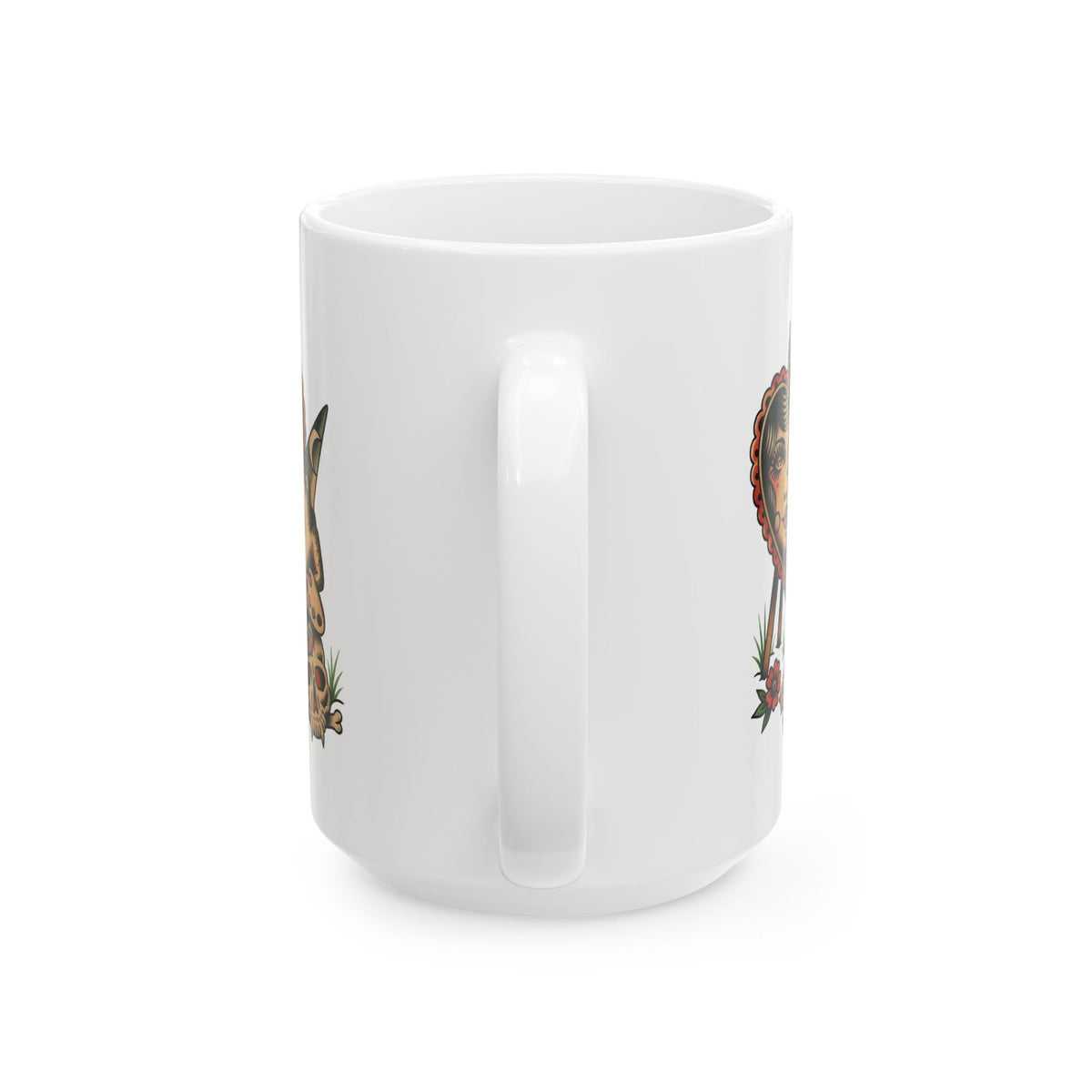 Frog Painter Tattoo Flash Ceramic Coffee Cup