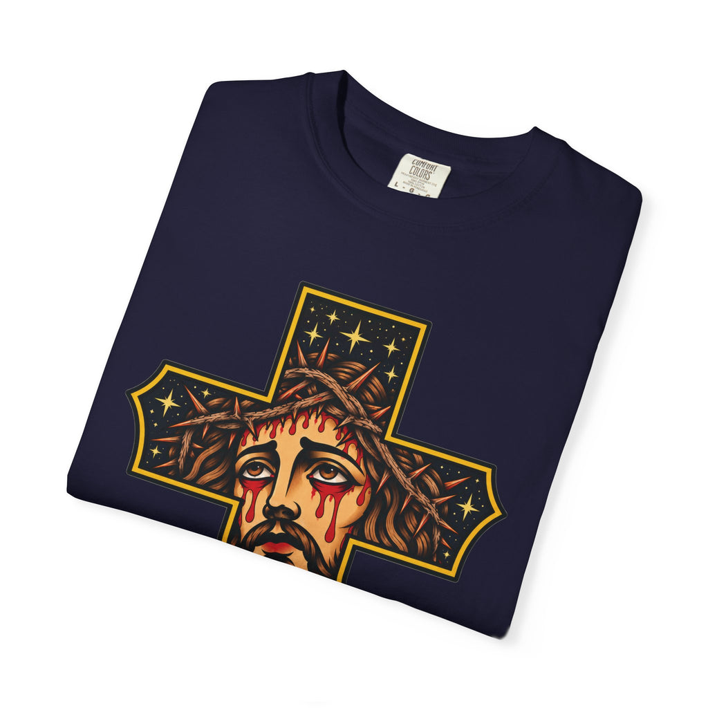 Matthew 11:28 Jesus Cross Tattoo Flash T-Shirt