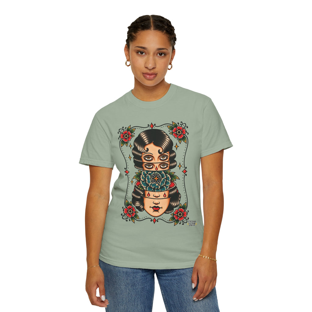 Floral Surrealism Tattoo Flash Sheet T-Shirt
