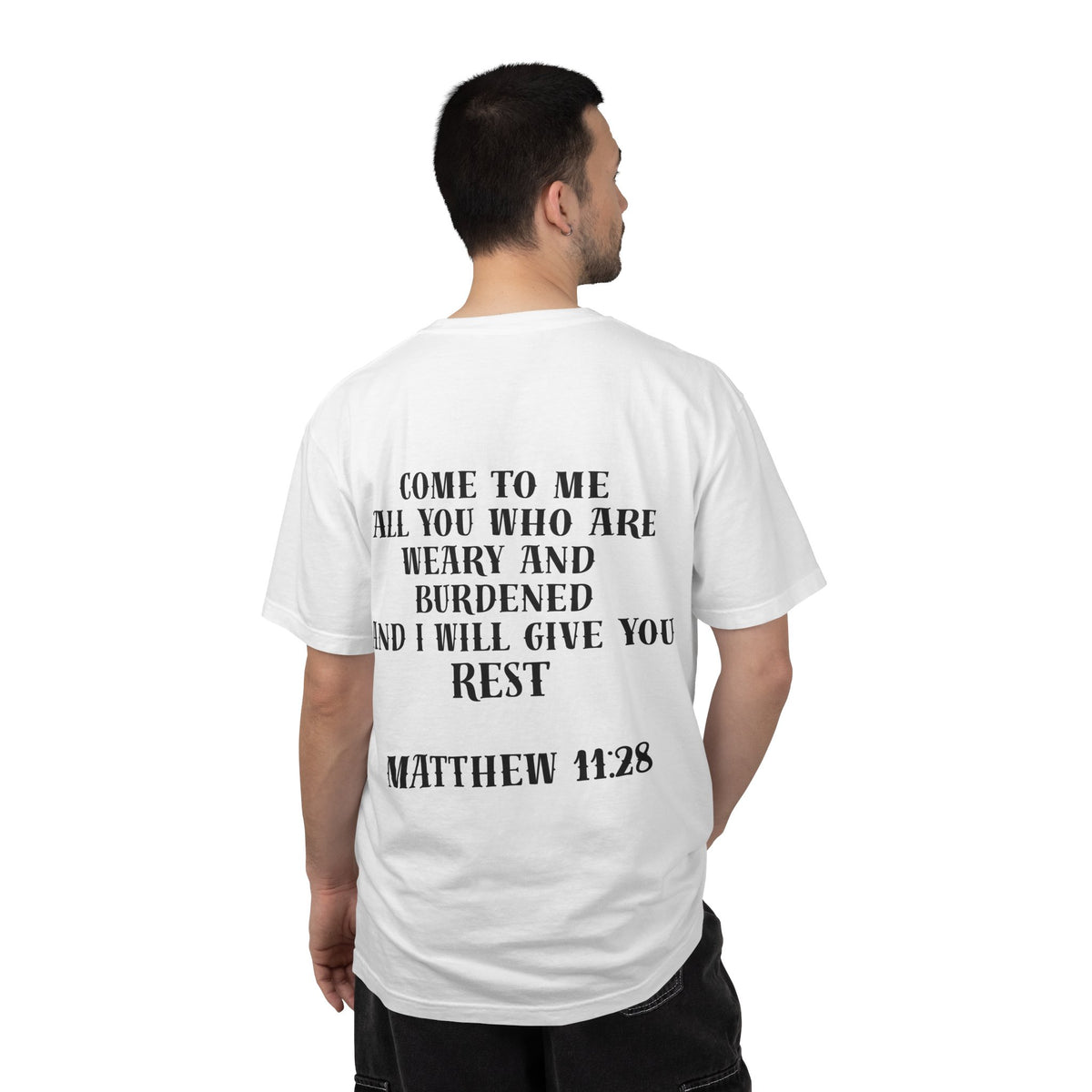 Matthew 11:28 Jesus Cross Tattoo Flash T-Shirt