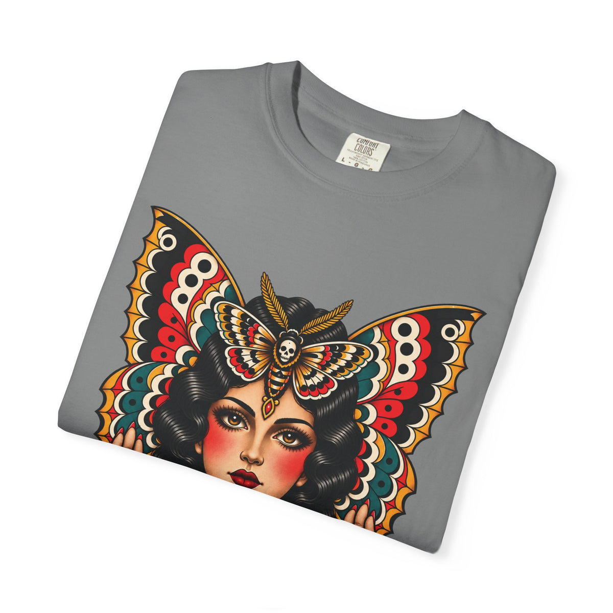 Gypsy Moth Woman Tattoo Flash Sheet T-Shirt
