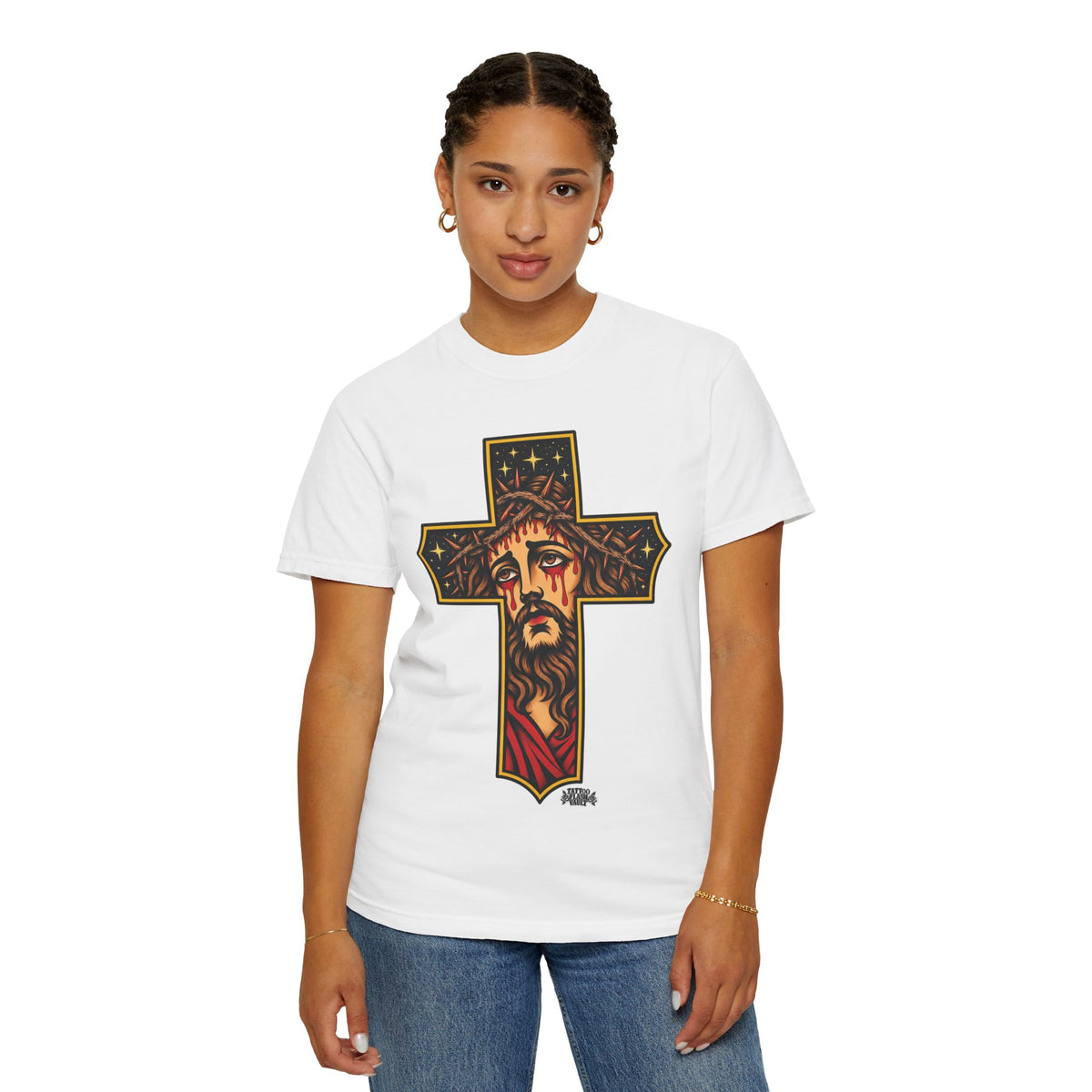 Matthew 11:28 Jesus Cross Tattoo Flash T-Shirt