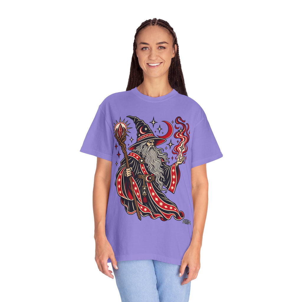 Fire Wizard Tattoo Flash T Shirt