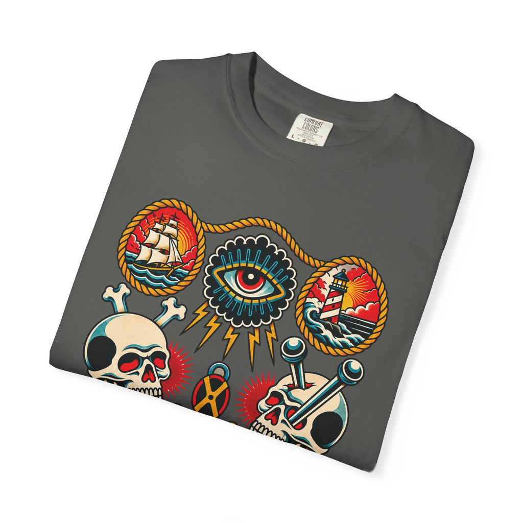 American Traditional Tattoo Flash Sheet T-Shirt