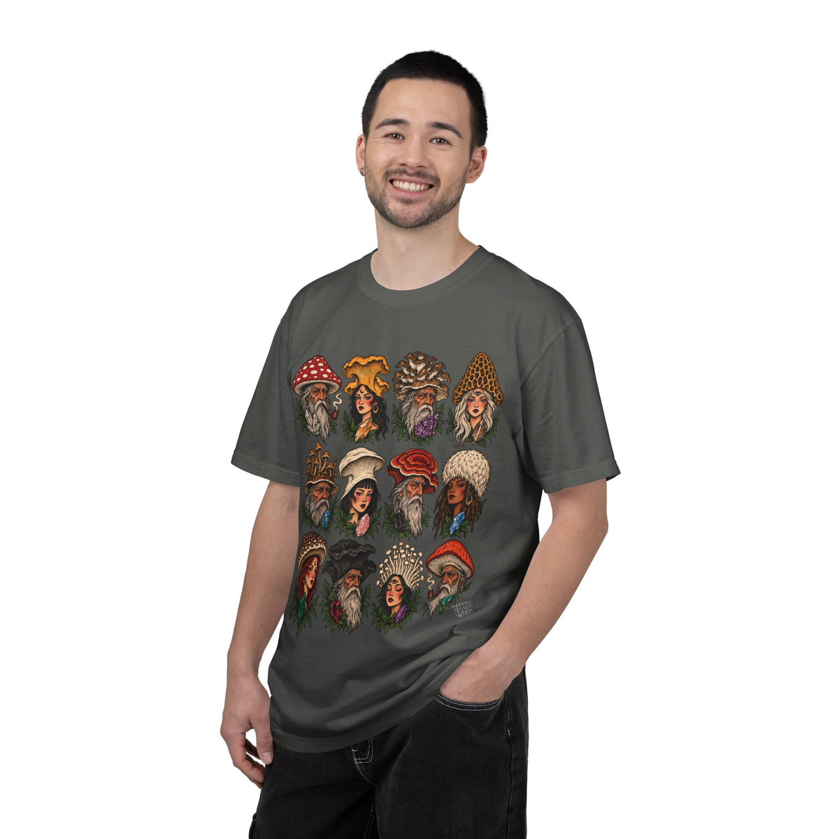 Mushroom Folks Tattoo Flash T Shirt