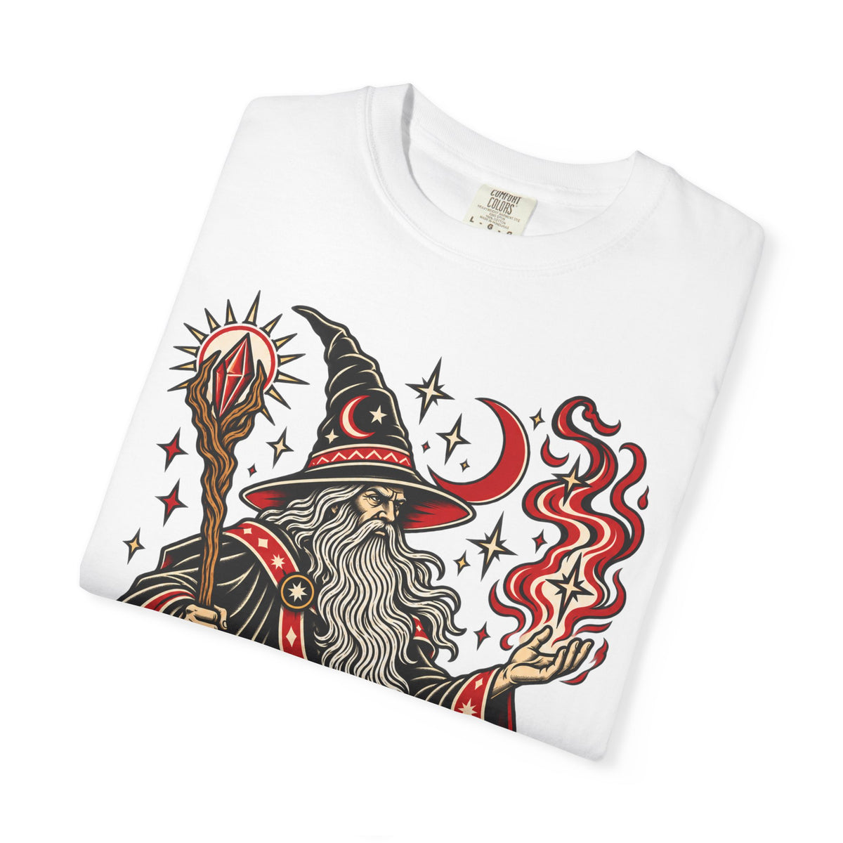 Fire Wizard Tattoo Flash T Shirt