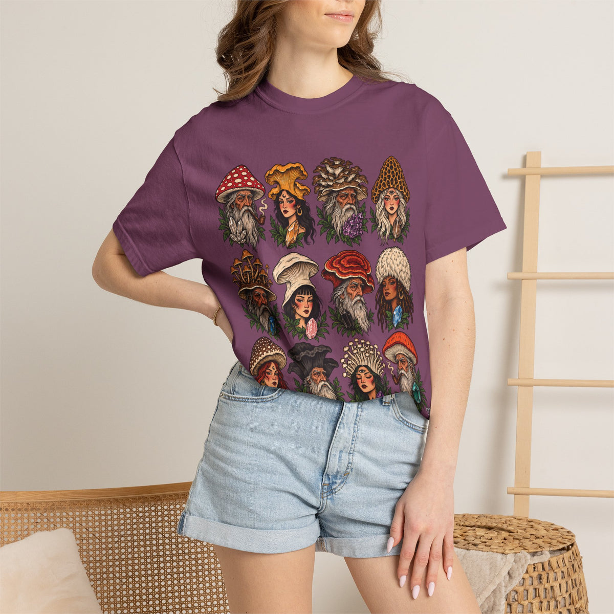 Mushroom Folks Tattoo Flash T Shirt