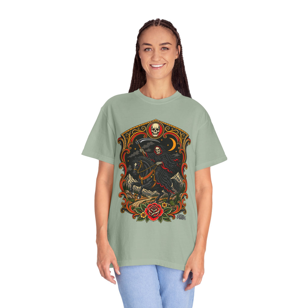 Grim Reaper Horseman Tattoo Flash T-Shirt