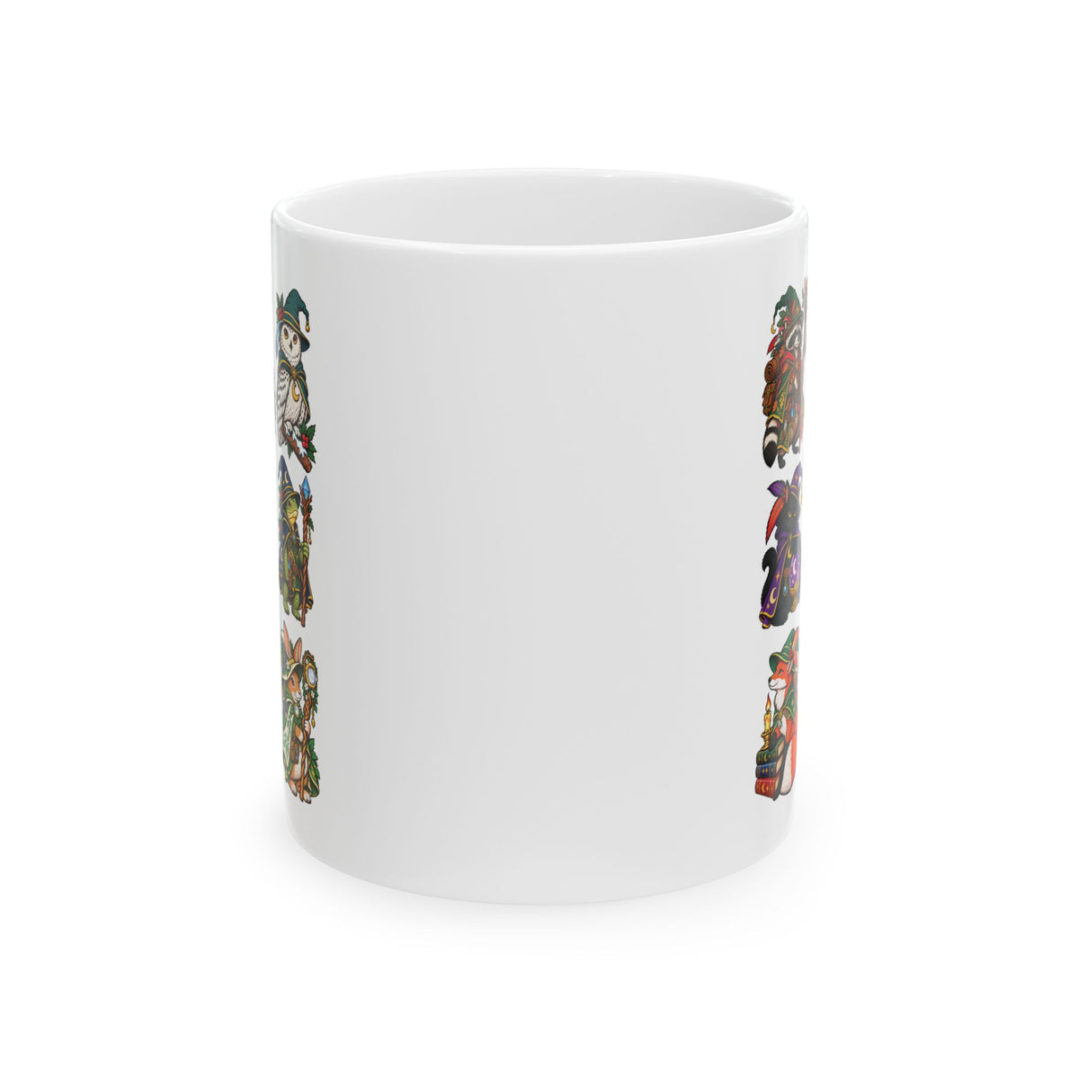 Woodland Witches & Wizards Tattoo Flash Ceramic Coffee Mug (11oz, 15oz)