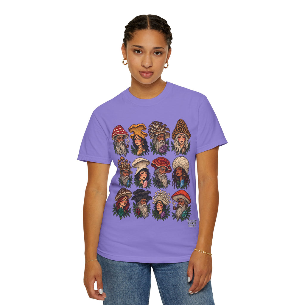Mushroom Folks Tattoo Flash T Shirt