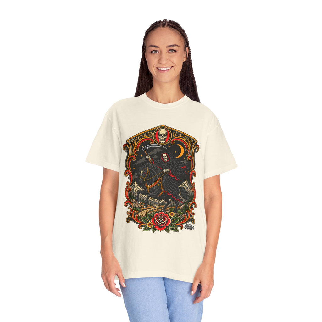 Grim Reaper Horseman Tattoo Flash T-Shirt