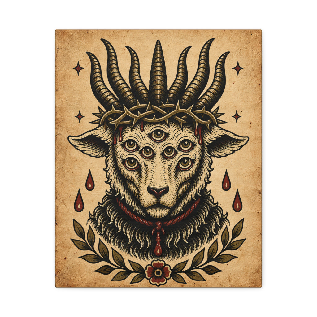 Sacrificial Lamb Tattoo Flash Wall Art
