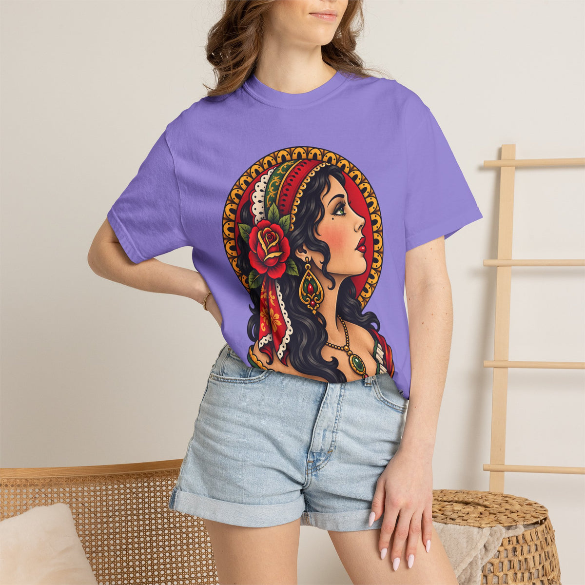 Esmeralda Gypsy Tattoo Flash T shirt
