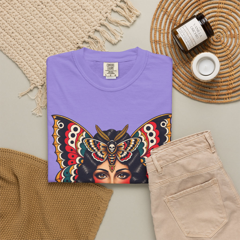 Gypsy Moth Woman Tattoo Flash Sheet T-Shirt