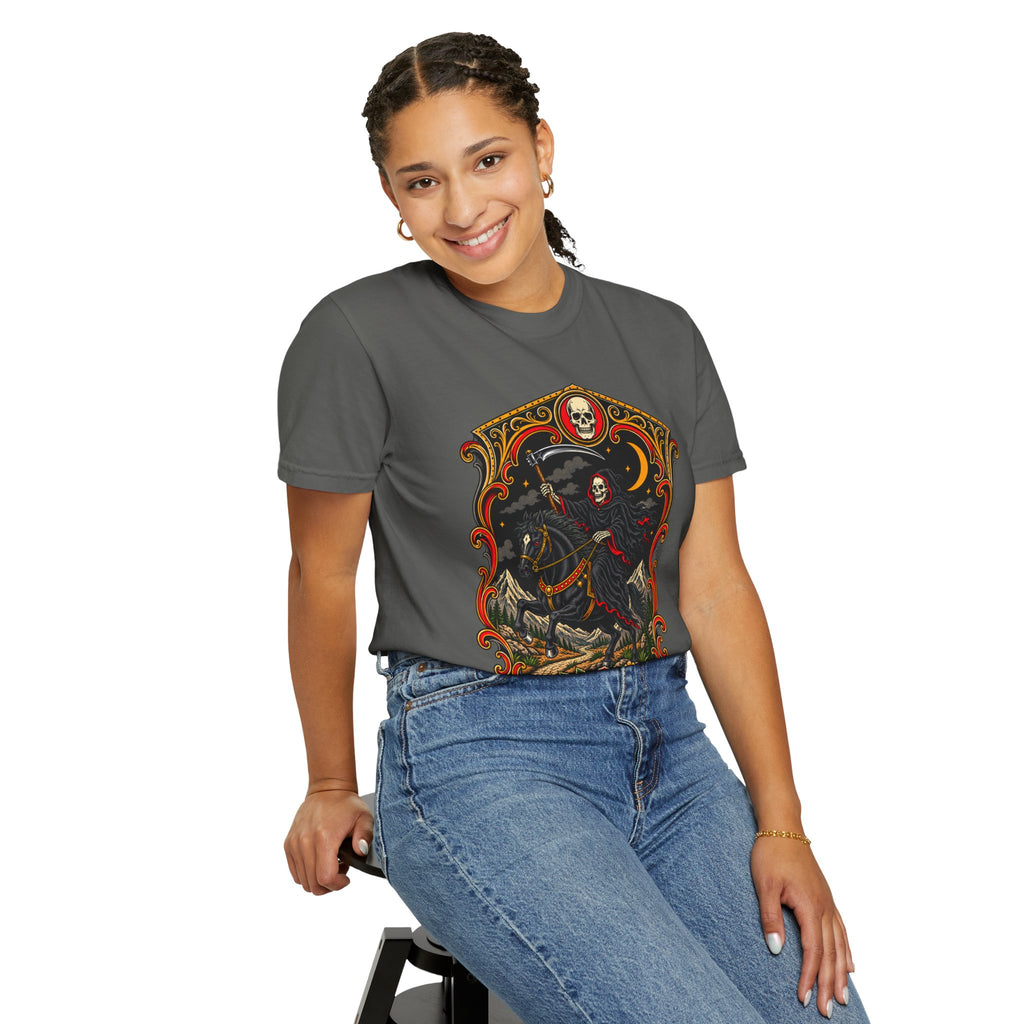 Grim Reaper Horseman Tattoo Flash T-Shirt