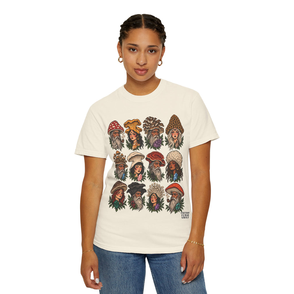 Mushroom Folks Tattoo Flash T Shirt