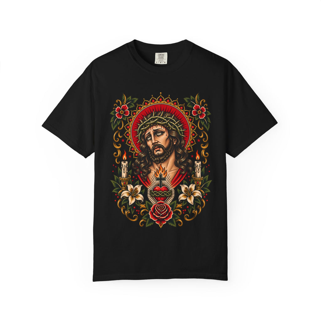 Jesus Sacred Heart Tattoo Flash T-Shirt