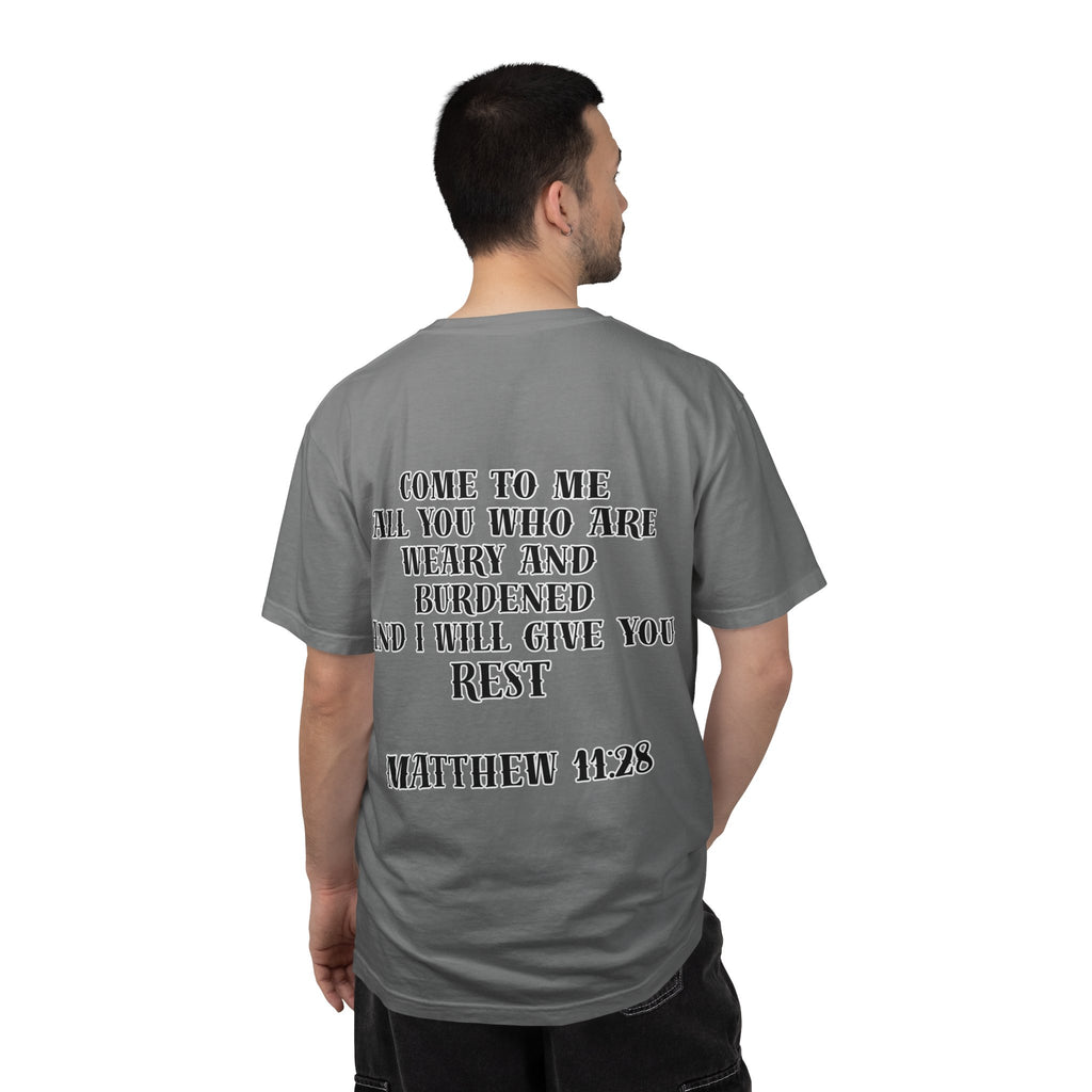 Matthew 11:28 Jesus Cross Tattoo Flash T-Shirt