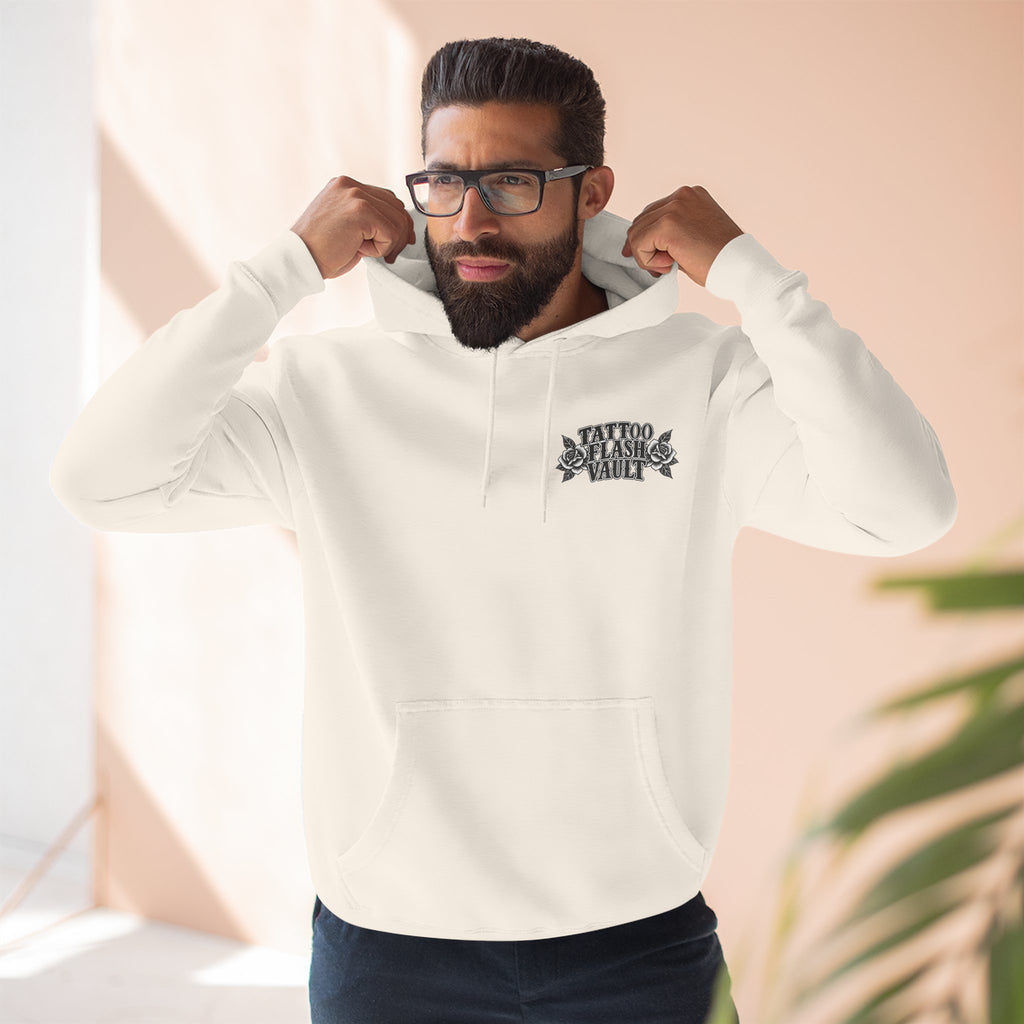 Black Sheep Tattoo Flash Pullover Hoodie (Back Design)