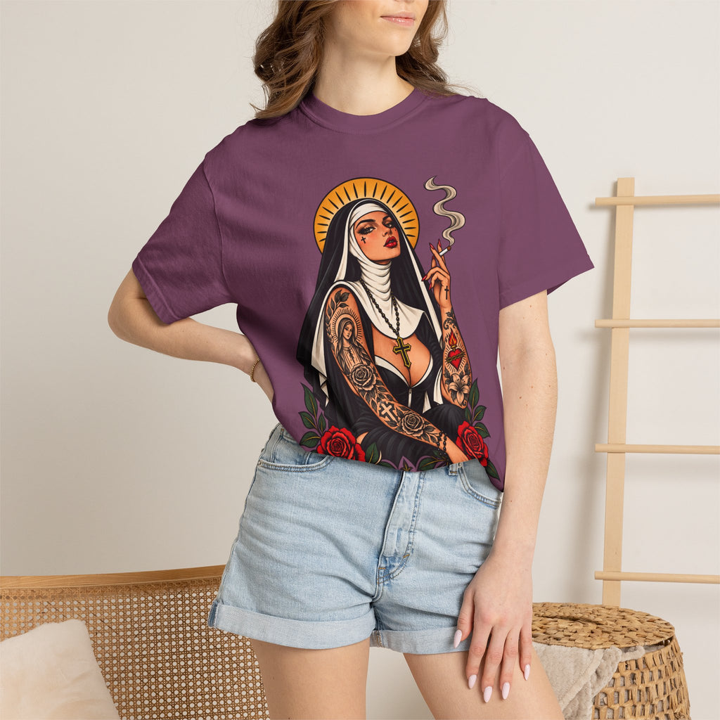 Rebel Nun Tattoo Flash T-Shirt