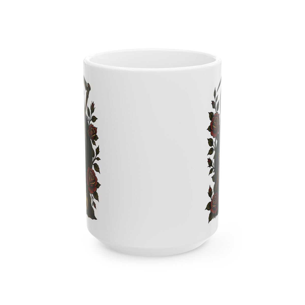 Grim Reaper Tattoo Flash Ceramic Coffee Cup