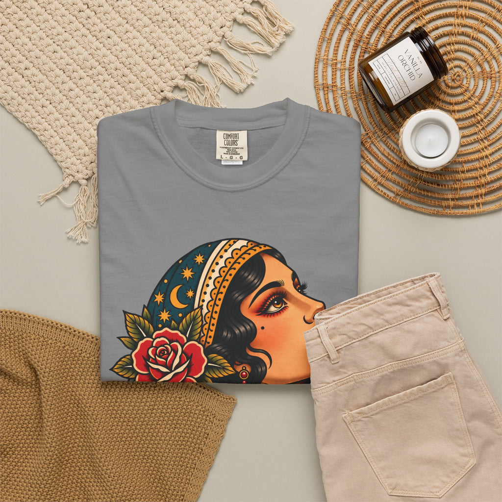 Gypsy Woman Tattoo Flash Sheet T-Shirt