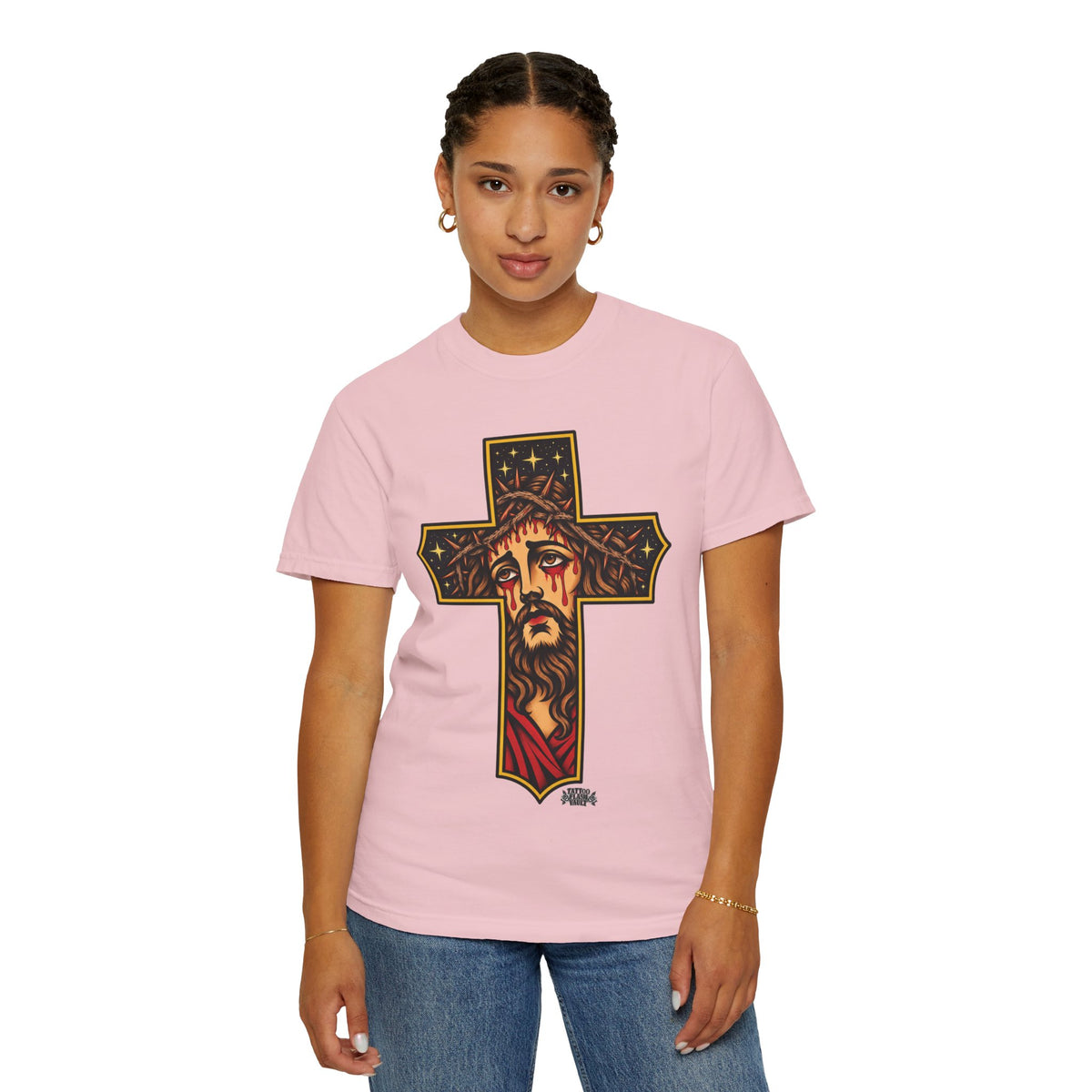 Matthew 11:28 Jesus Cross Tattoo Flash T-Shirt