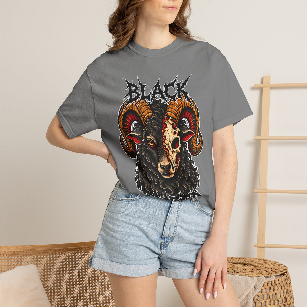 Black Sheep Tattoo Flash T-Shirt