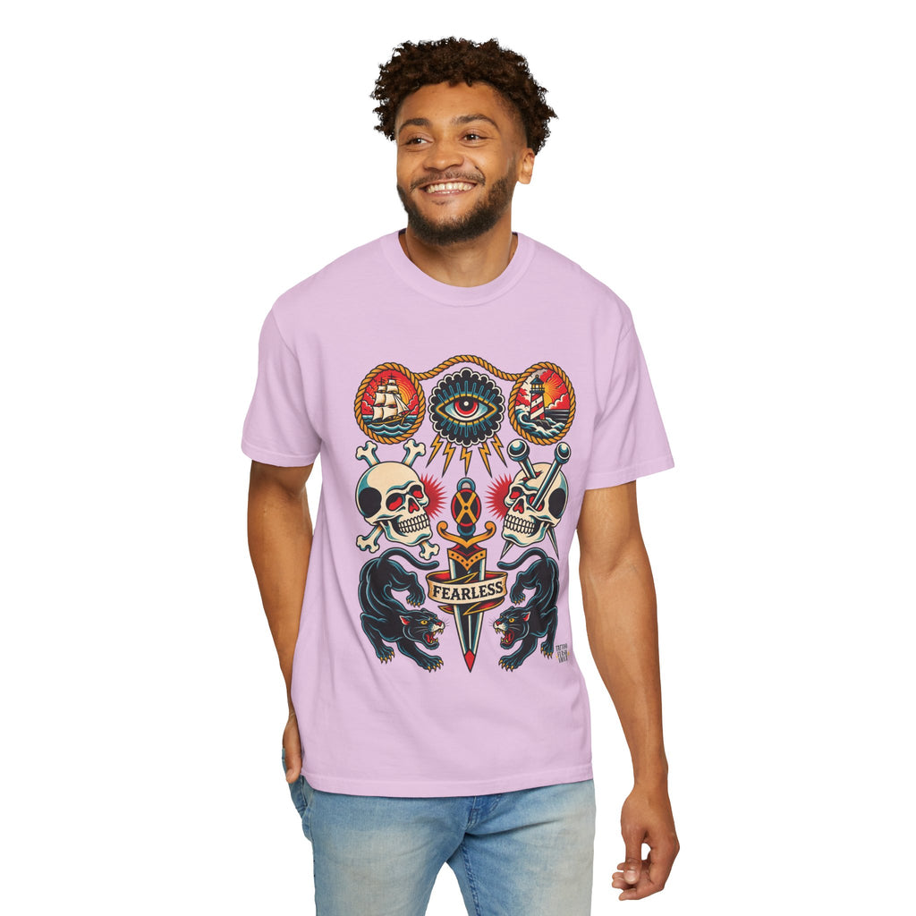 American Traditional Tattoo Flash Sheet T-Shirt