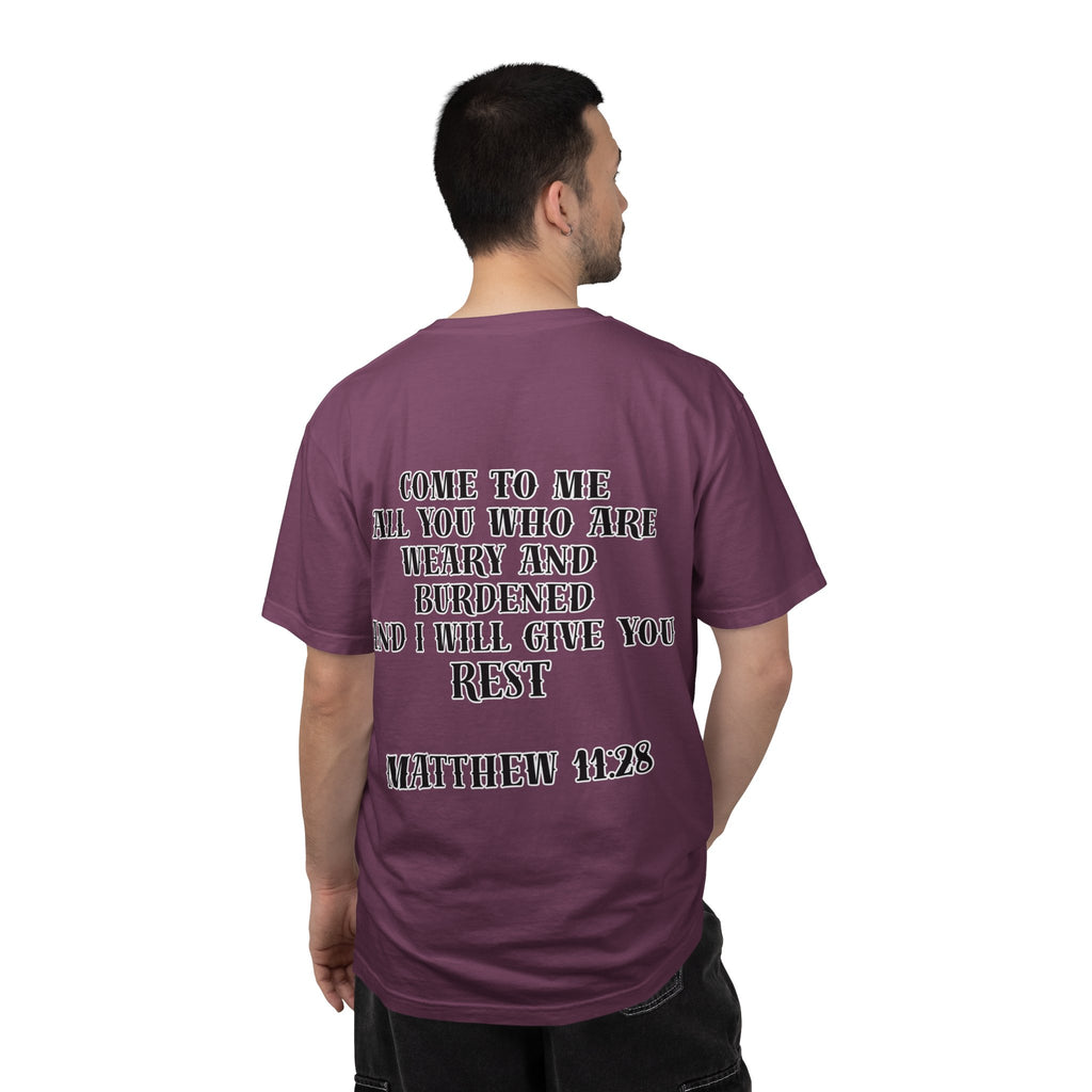 Matthew 11:28 Jesus Cross Tattoo Flash T-Shirt
