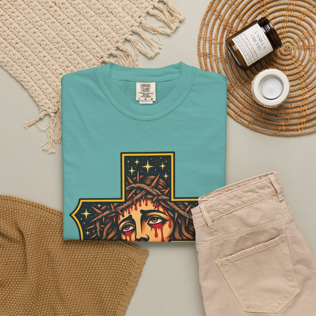 Matthew 11:28 Jesus Cross Tattoo Flash T-Shirt