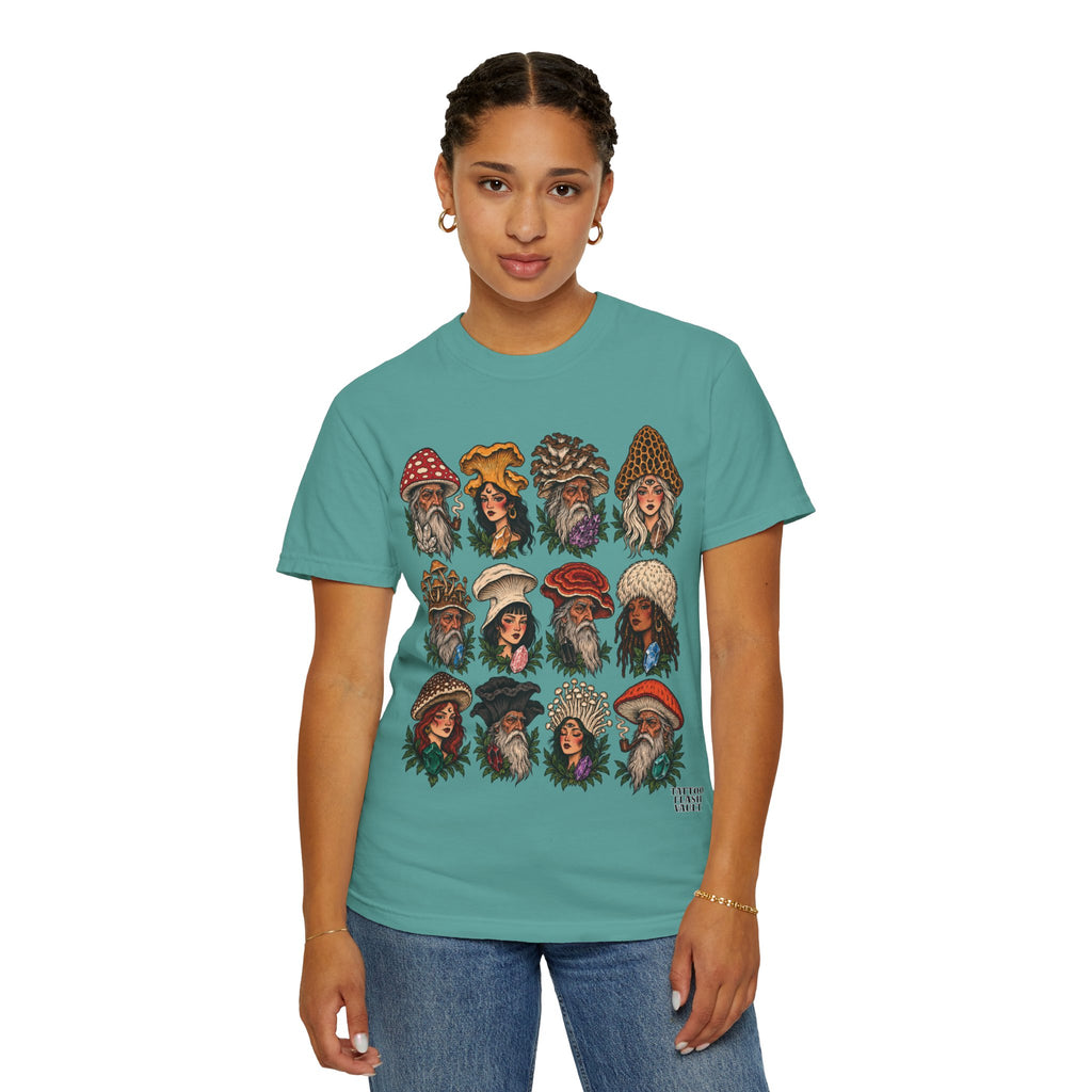 Mushroom Folks Tattoo Flash T Shirt