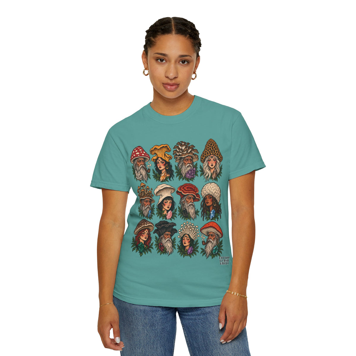 Mushroom Folks Tattoo Flash T Shirt