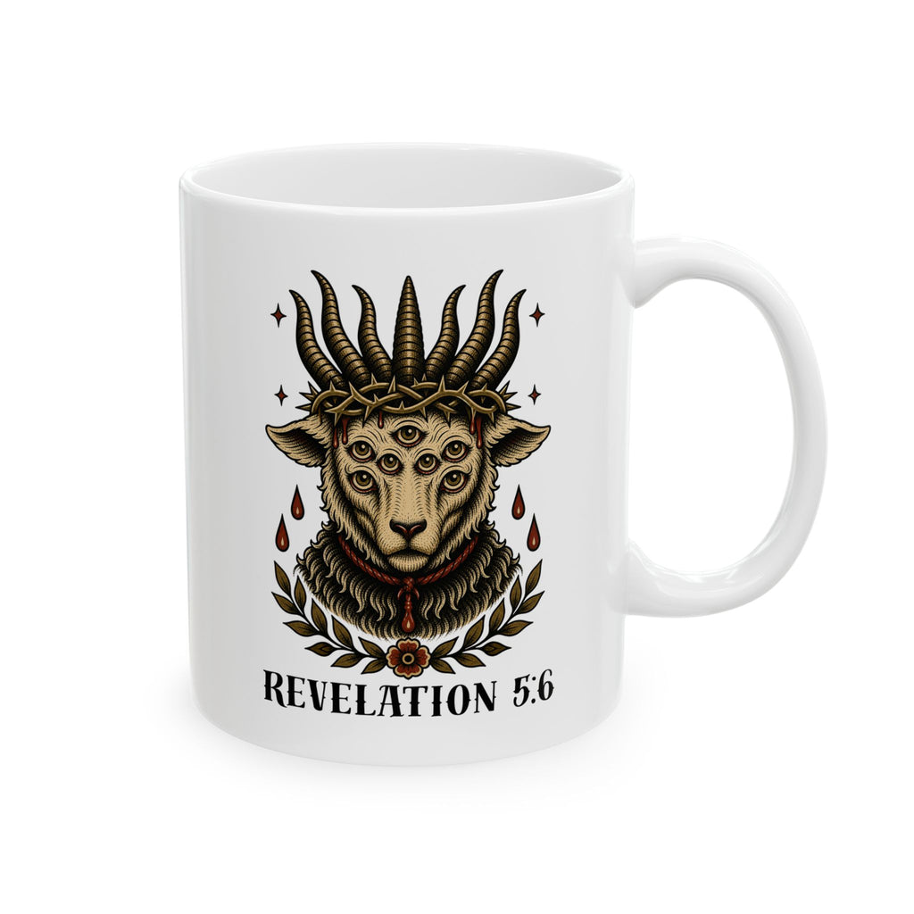 Revelation 5:6 Sacrificial Lamb Ceramic Coffee Mug
