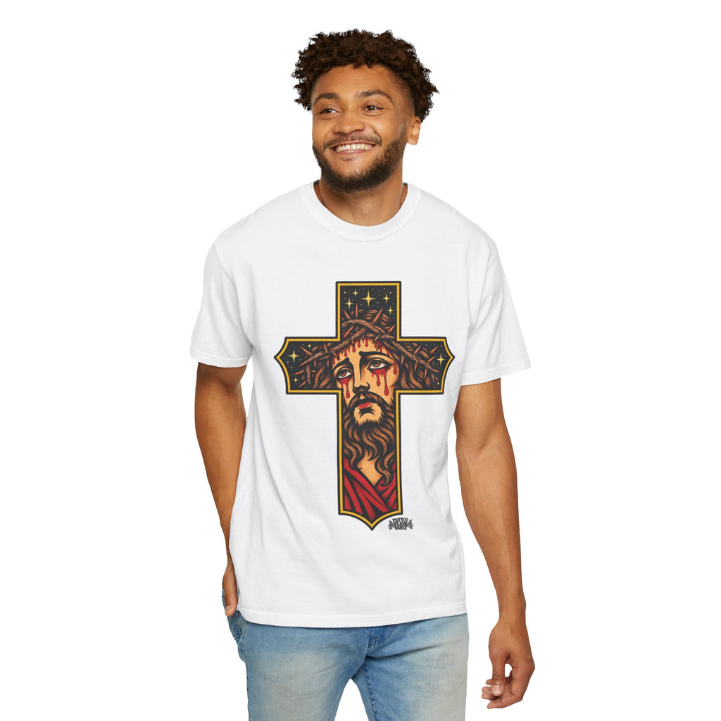 Matthew 11:28 Jesus Cross Tattoo Flash T-Shirt