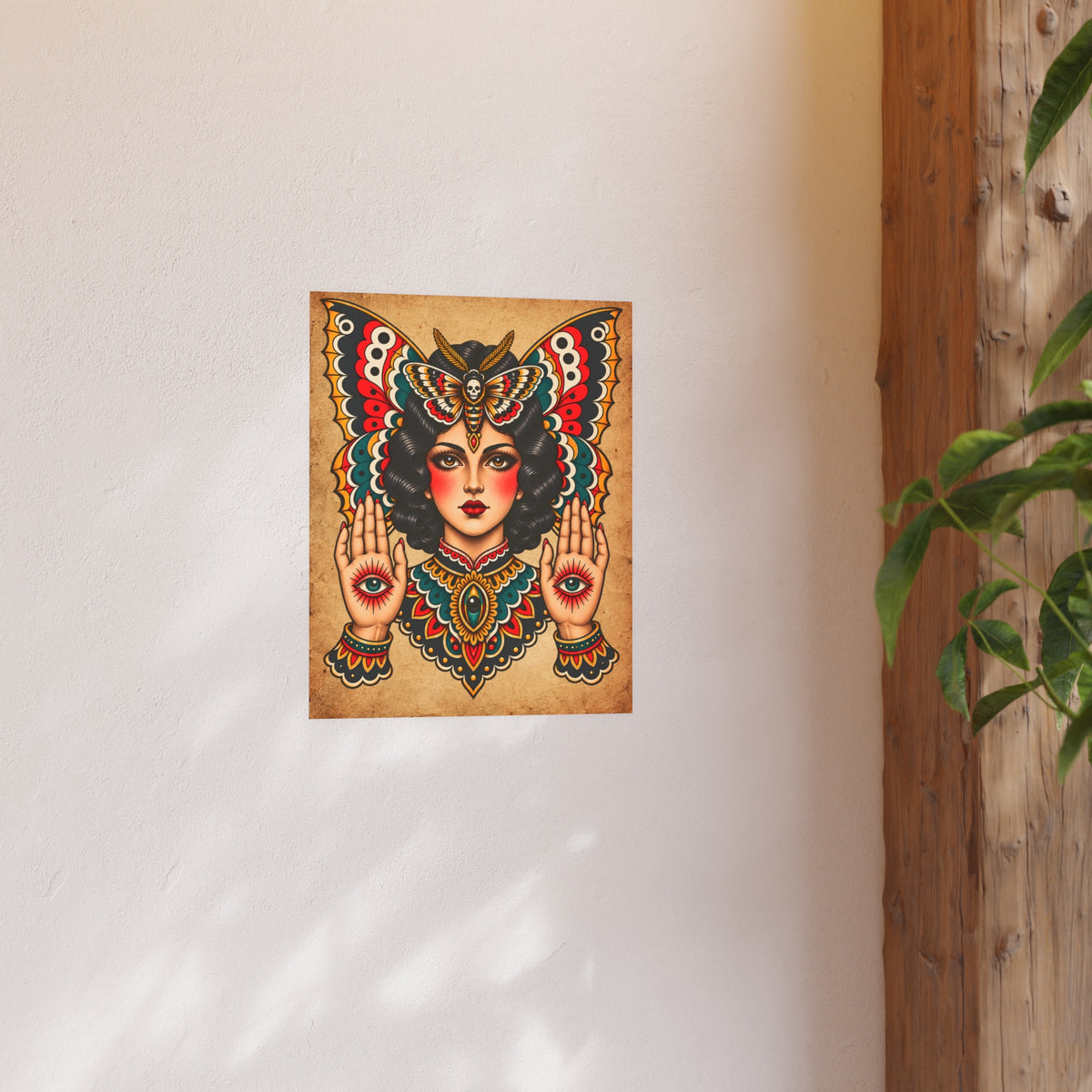 Gypsy Moth Tattoo Flash Art Print (8x10 & 16x20)
