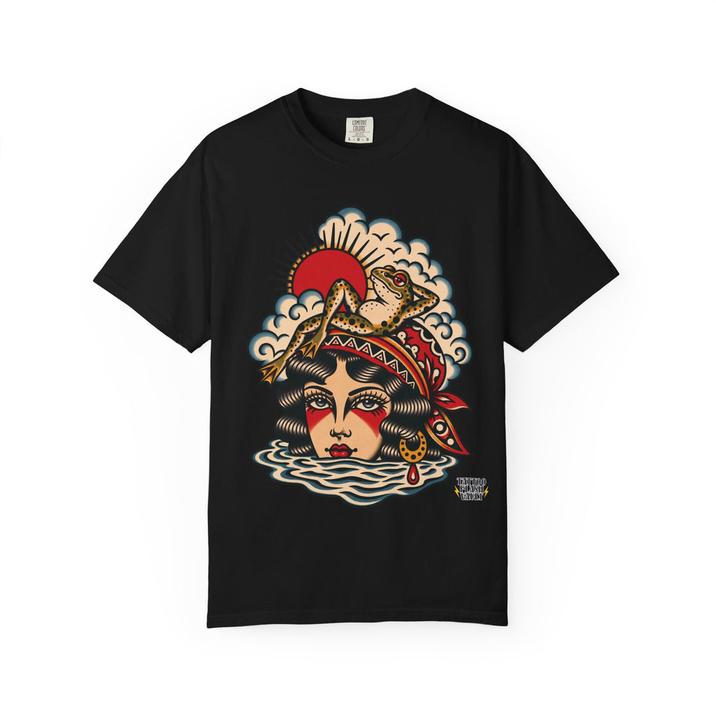 Frog & Lady of The Lake Tattoo Flash T-Shirt