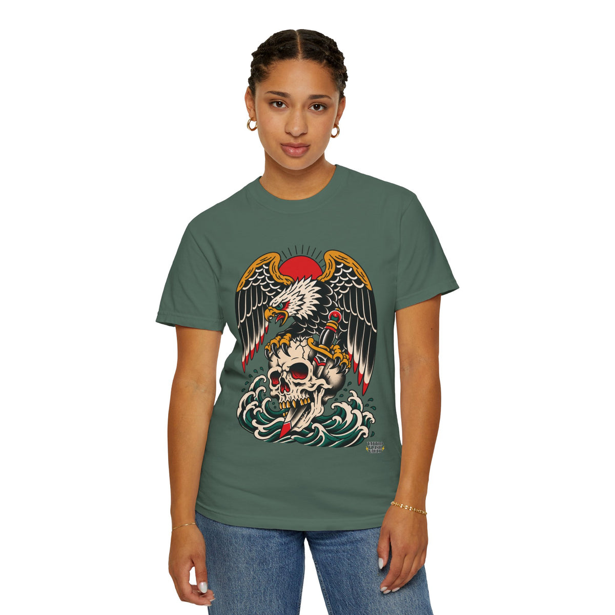 American Traditional Eagle & Skull Tattoo Flash T-Shirt