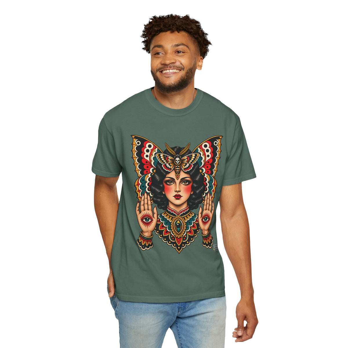Gypsy Moth Woman Tattoo Flash Sheet T-Shirt